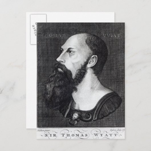 Carte Postale Portrait de Sir Thomas Wyatt (Devant / Derrière)
