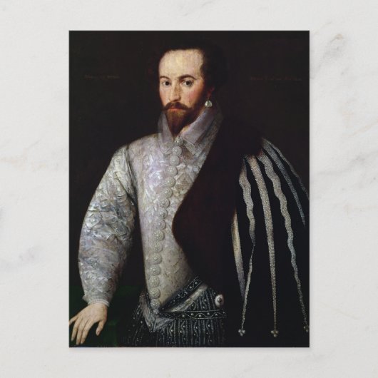 Carte Postale Portrait de Sir Walter Raleigh 1588 (Devant)