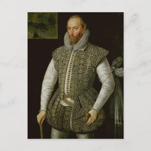 Carte Postale Portrait de Sir Walter Raleigh, 1598 (Devant)