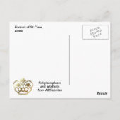 Carte Postale Portrait de St Clare, Assisi (Dos)