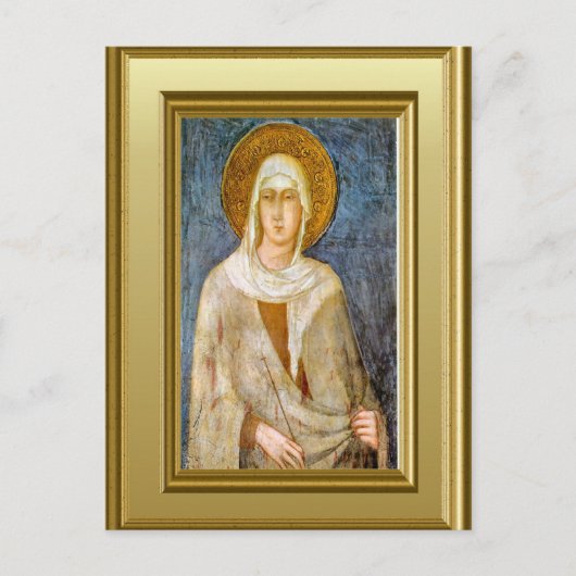 Carte Postale Portrait de St Clare, Assisi (Devant)