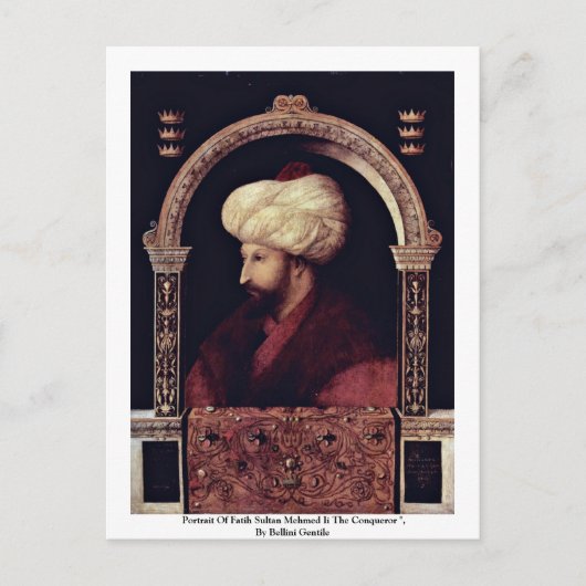 Carte Postale Portrait de sultan Mehmed de Fatih II le (Devant)