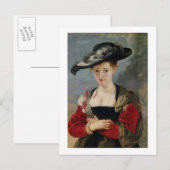 Carte Postale Portrait de Susanna Lunden (?) (Le Chapeau de Pail (Devant / Derrière)