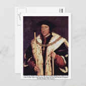 Carte Postale Portrait De Thomas Howard 3E Duc De Norfolk (Devant / Derrière)