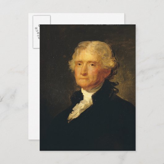 Carte Postale Portrait de Thomas Jefferson (Devant / Derrière)