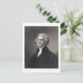 Carte Postale Portrait de Thomas Jefferson, gravé par Henry Br (Debout devant)