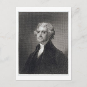 Carte Postale Portrait de Thomas Jefferson, gravé par Henry Br