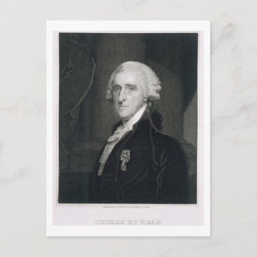 Carte Postale Portrait de Thomas McKean, gravé par Thomas B. W (Devant)