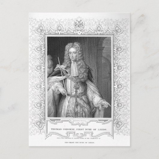 Carte Postale Portrait de Thomas Osborne, gravure (Devant)