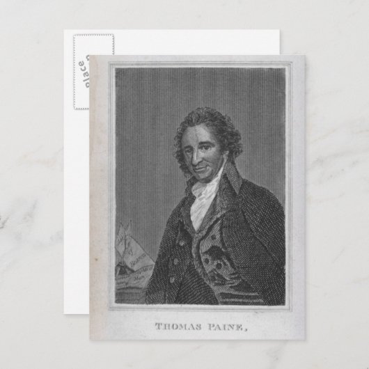 Carte Postale Portrait de Thomas Paine du Volume I (Devant / Derrière)