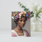 Carte Postale Portrait De Vérité Sojourner Avec Couronne Florale (Debout devant)