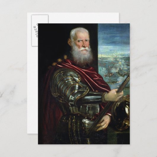 Carte Postale Portrait de Vernier Commandant en chef (Devant / Derrière)