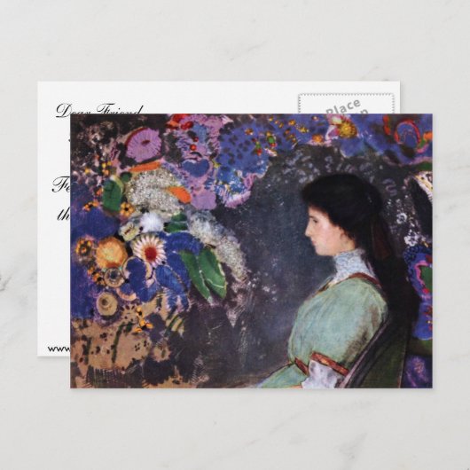 Carte Postale Portrait De Violette Heymann Par Odilon Redon (Devant / Derrière)