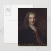 Carte Postale Portrait de Voltaire (Devant / Derrière)