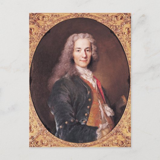 Carte Postale Portrait de Voltaire 23 ans, 1728 (Devant)
