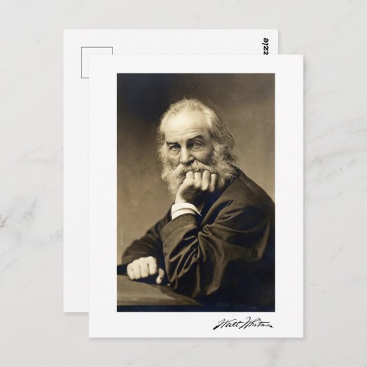 Carte Postale Portrait de Walt Whitman (1869) (Devant / Derrière)