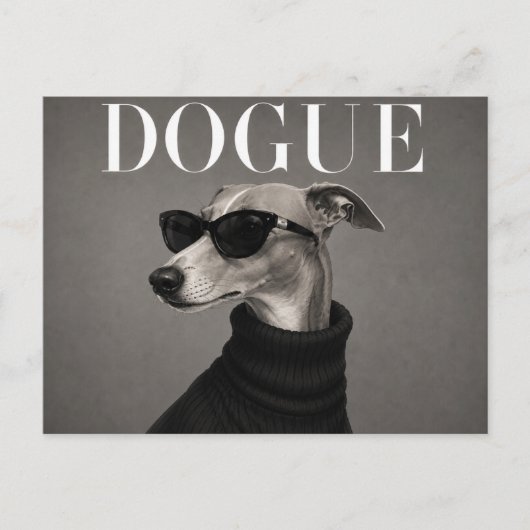 Carte Postale Portrait de Whippet de Luxe (Devant)