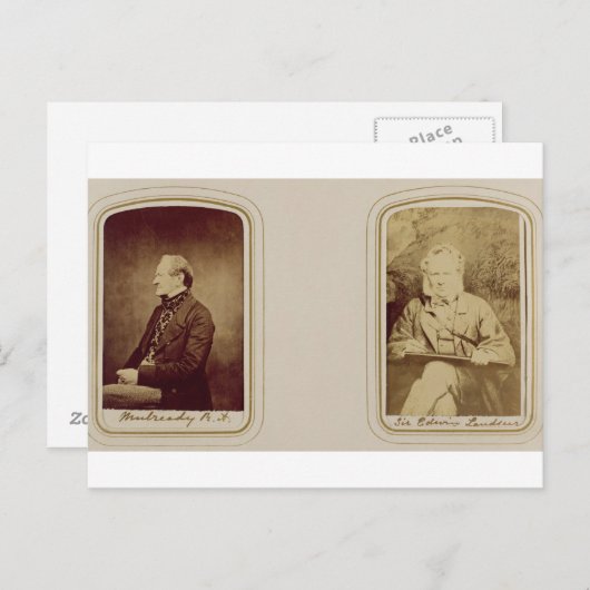 Carte Postale Portrait de William Mulready (1786-1863) par Cunda (Devant / Derrière)