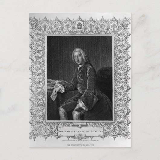 Carte Postale Portrait de William Pitt, 1er comte de Chatham (Devant)