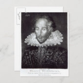 Carte Postale Portrait de William Shakespeare (Devant / Derrière)