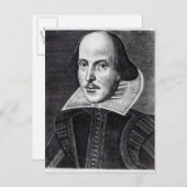 Carte Postale Portrait de William Shakespeare (Devant / Derrière)