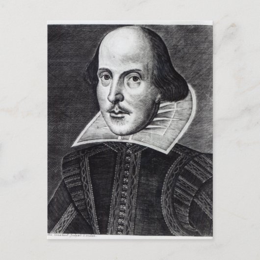 Carte Postale Portrait de William Shakespeare (Devant)