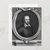 Carte Postale Portrait de William Shakespeare 1719 (Devant / Derrière)