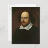 Carte Postale Portrait de William Shakespeare c.1610 (Devant / Derrière)
