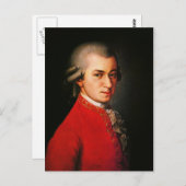 Carte Postale Portrait de Wolfgang Amadeus Mozart (Devant / Derrière)