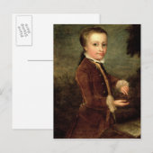 Carte Postale Portrait de Wolfgang Amadeus Mozart âgé (Devant / Derrière)