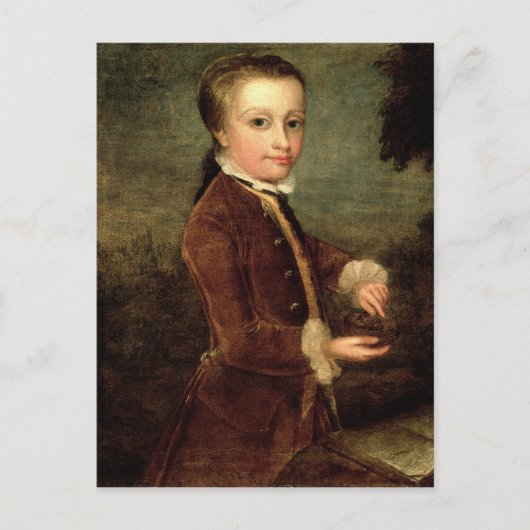 Carte Postale Portrait de Wolfgang Amadeus Mozart âgé (Devant)