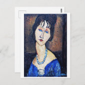 Carte Postale Portrait de Woman (Devant / Derrière)