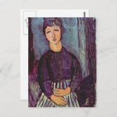 Carte Postale Portrait de Zofe par Amedeo Modigliani (Devant / Derrière)