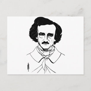 Carte Postale Portrait d'Edgar Allan Poe