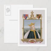 Carte Postale Portrait d'Edward III (1312-77) Roi d'Angleterre (Devant / Derrière)