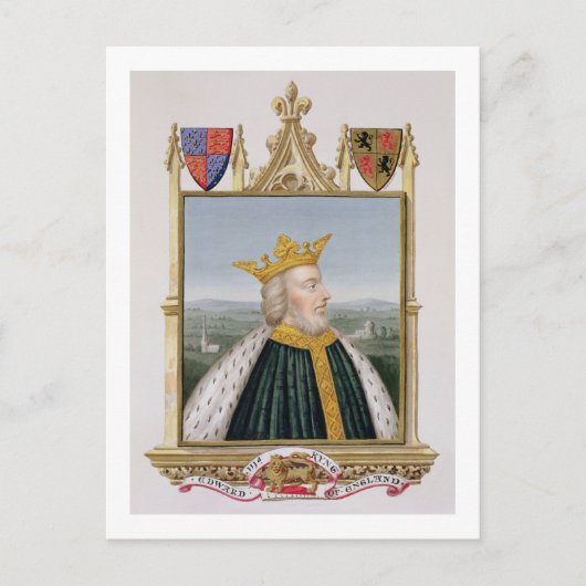 Carte Postale Portrait d'Edward III (1312-77) Roi d'Angleterre (Devant)