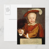 Carte Postale Portrait d'Edward VI enfant, c.1538 (Devant / Derrière)