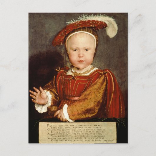 Carte Postale Portrait d'Edward VI enfant, c.1538 (Devant)