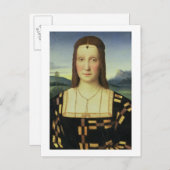 Carte Postale Portrait d'Elizabeth Gonzaga, c.1504 (oil on pane (Devant / Derrière)