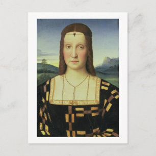 Carte Postale Portrait d'Elizabeth Gonzaga, c.1504 (oil on pane