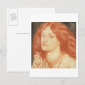 Carte Postale Portrait d'Elizabeth Siddal (1834-62), 1860 (crayo (Devant / Derrière)