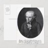 Carte Postale Portrait d'Emmanuel Kant (Devant / Derrière)