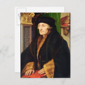 Carte Postale Portrait d'Erasmus, 1523 (Devant / Derrière)