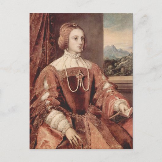 Carte Postale Portrait d'Isabella du Portugal (Devant)