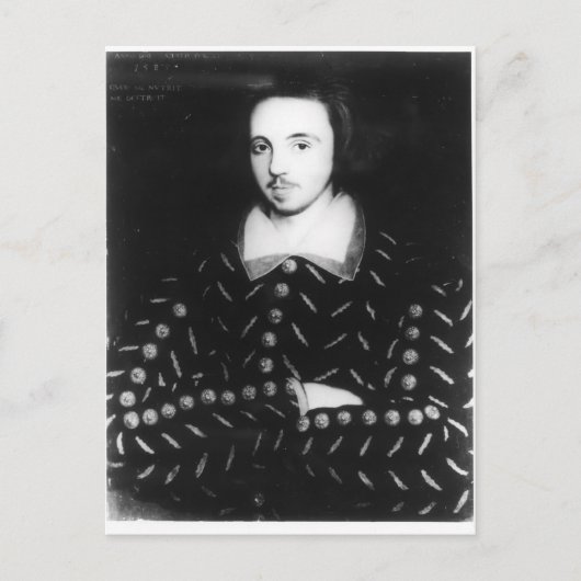 Carte Postale Portrait dit être Christopher Marlowe (Devant)