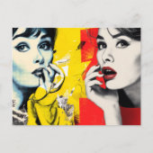 Carte Postale Portrait double art pop  (Devant)