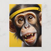 Carte Postale Portrait drôle de singe (Devant)
