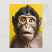 Carte Postale Portrait drôle de singe (Devant)
