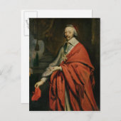 Carte Postale Portrait du Cardinal de Richelieu (Devant / Derrière)