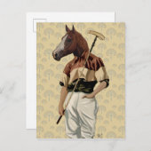 Carte Postale Portrait du cheval Polo (Devant / Derrière)